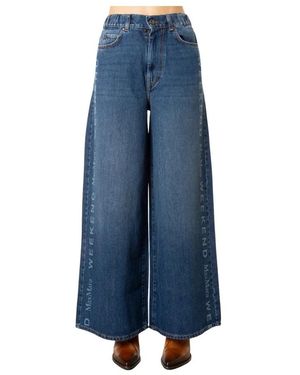 Weekend by Maxmara Jeans ,Blauw ,Katoen Vortice Wijde Jeans