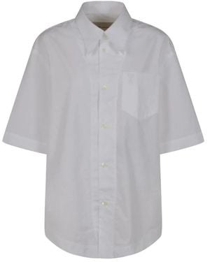 Ami Paris Overhemden ,Wit ,Quota Korte Mouw Wijde Shirt - Grijs