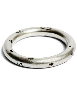 Werkstatt:münchen Runder Faith Love Hope Ring - Mettallic