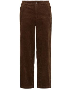 Kaffe Straight Trousers - Marrone