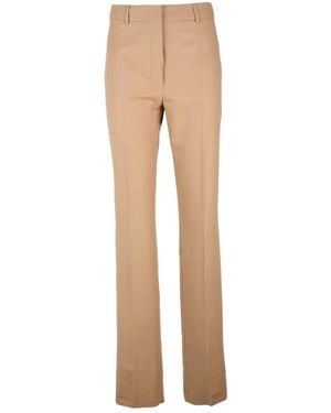 Sportmax Hoch Taillierte Mora Hose Mit Reißverschluss - Natur