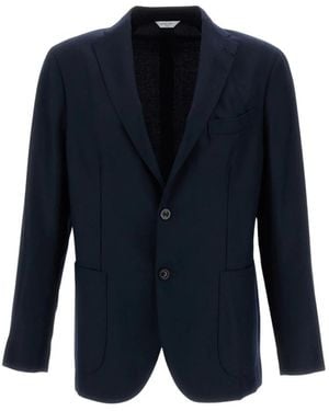 Boglioli Jassen ,Blauw ,Wol Enkelrijig Blazer