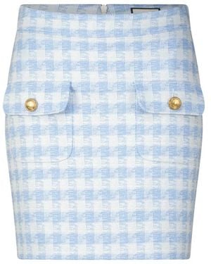 Seductive Karierte Minirock - Blau