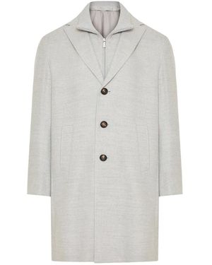 Eleventy Single-Breasted Coats - Grey