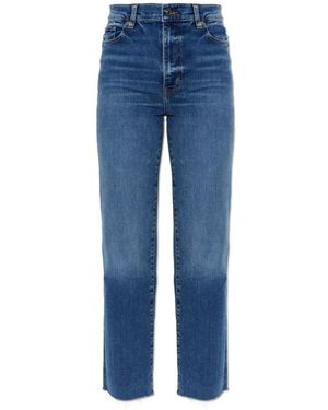 FRAME Cropped Jeans - Azul