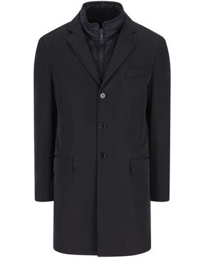 Fay Single-Breasted Coats - Blue