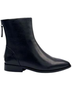 Jeannot Schoenen ,Zwart ,Leer Bj 544 Tronchetto - Blauw