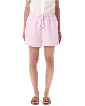 Polo Ralph Lauren Korte Broeken ,Roze ,Linnen Linnen Short