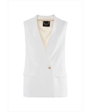Nenette Jassen ,Wit ,Polyester Tailored Gilet