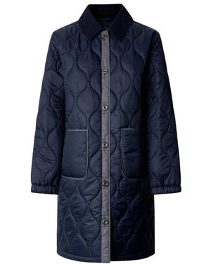 Pepe Jeans Lange Gewatteerde Jas - Blauw