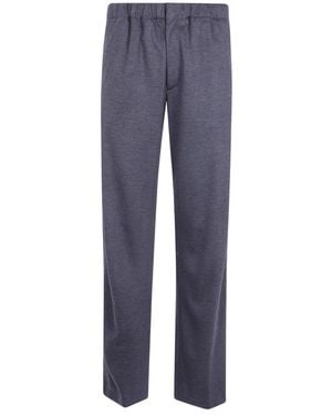 Lardini Broeken ,Grijs ,Straight Broeken - Blauw