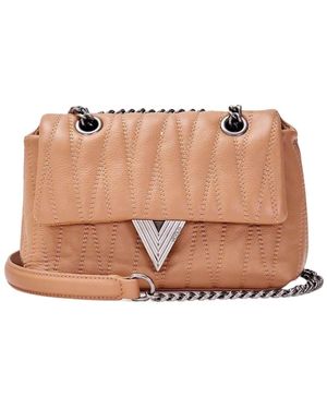 ViCOLO Stilvolle Belleville Schultertasche - Braun