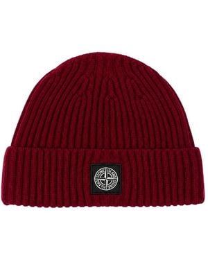 Stone Island Beanies - Rouge