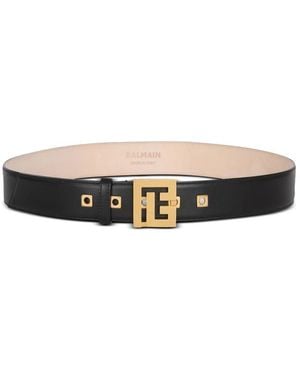 Balmain Leder P-Gürtel - Schwarz