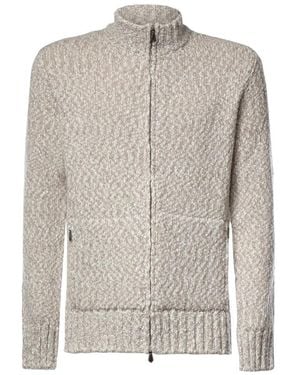 Eleventy Reißverschluss-Strickjacke - Grau