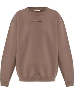 Rethinkit Studios Sweatshirt Met Geborduurd Logo - Bruin