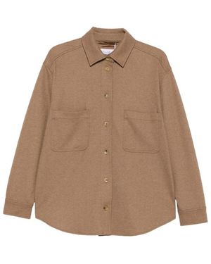 Max Mara Jassen ,Bruin ,Leer Mxmladino 226F 001 Jas - Naturel