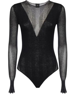 Pinko Tops ,Zwart ,Wol Camicetta Con Lana