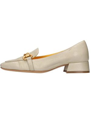 Mara Bini Schoenen ,Groen ,Leer Leren Moccasins - Naturel