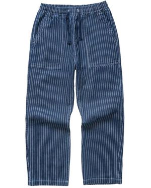 Service Works Pinstripe Denim Chef Pants - Blauw