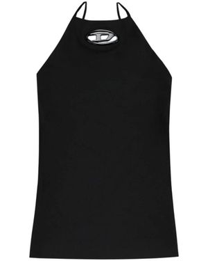 DIESEL Sleeveless Tops - Black