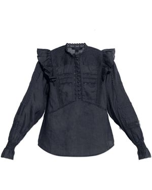 AllSaints Top Heather - Blau