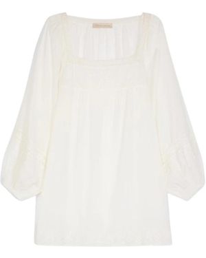 Vanessa Bruno Graziella Mini-Jurk Met Kanten Rand - Wit