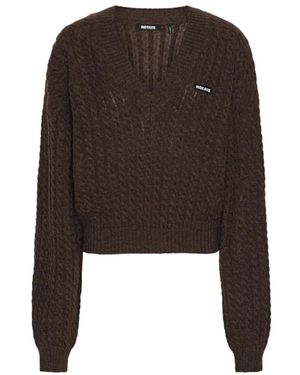 ROTATE BIRGER CHRISTENSEN V-Neck Knitwear - Brown