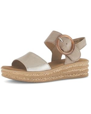 Gabor Schoenen ,Leer Plateau Sandal - Naturel
