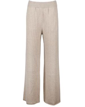 Eleventy Wide Trousers - Neutro