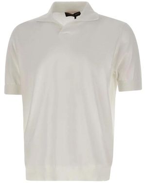 FILIPPO DE LAURENTIIS Tops ,Wit ,Katoen Polo Shirt