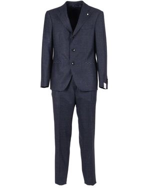 Luigi Bianchi Single-Breasted Pak - Blauw