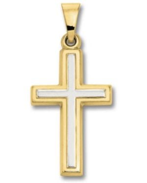 ONE ELEMENT Eleganter Gelbgold Kreuz Anhänger - Mettallic