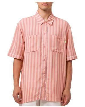 Huf Soho S/S Woven Top - Pink