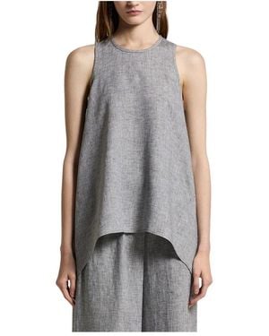 Peserico Sleeveless Tops - Grey