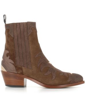 Sartore Cowboy & Biker Boots - Brown