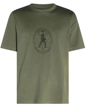 Brunello Cucinelli T-Shirts - Green