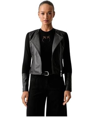 Pinko Leather Jackets - Negro