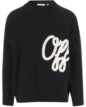 Off-White c/o Virgil Abloh Round-Neck Knitwear - Negro