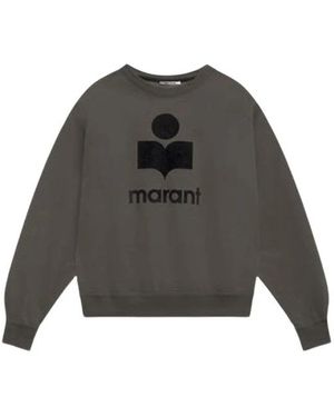 Isabel Marant Hoodies & Sweatvesten ,Grijs ,Katoen Mikoy Sweatshirt - Zwart