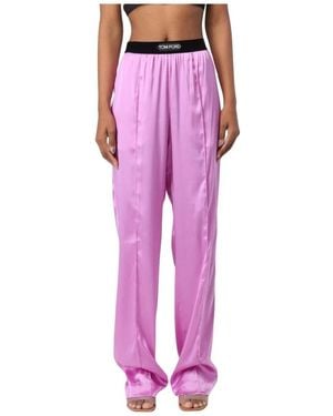 Tom Ford Wide Pants - Purple