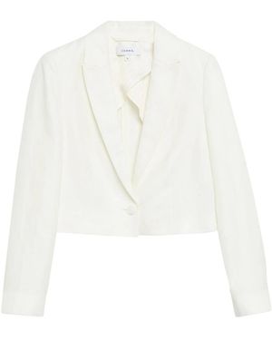 Comma, Cropped Blazer - Weiß