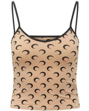 Marine Serre Sleeveless Tops - Brown