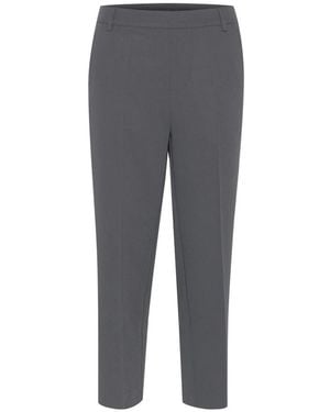 Kaffe Cropped Trousers - Grey