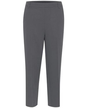 Kaffe Cropped Trousers - Gris