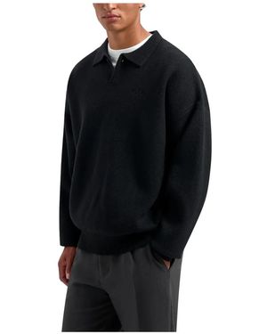OLAF HUSSEIN V-Neck Knitwear - Nero