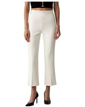 Elisabetta Franchi Cropped Trousers - Neutro