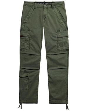 Superdry Grüne Cargo Hose Niedrige Taille Gerade