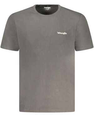 Wrangler Tops ,Zwart ,Katoen Small Logo Tee - Grijs