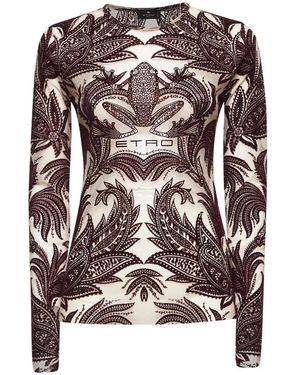 Etro Long Sleeve Tops - Marrone